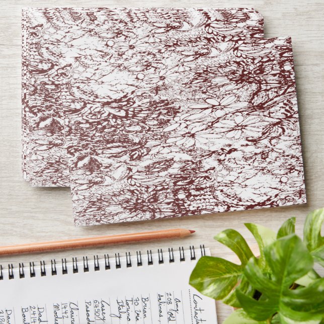 a brown and white background with a rough texture envelope (Stacked)