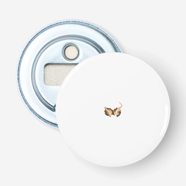 a brown and white bird with large wings bottle opener (Front)