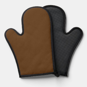 a brown background with a white border_ oven mitt
