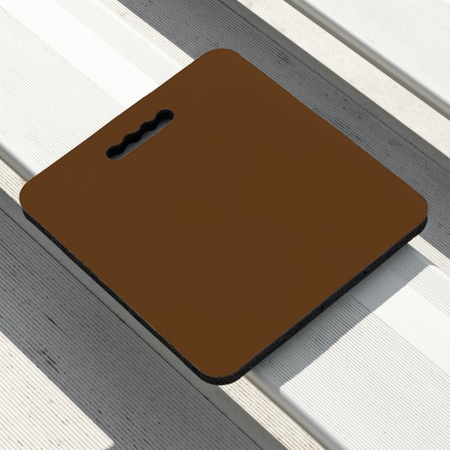 a brown background with a white border_ seat cushion (In Situ)