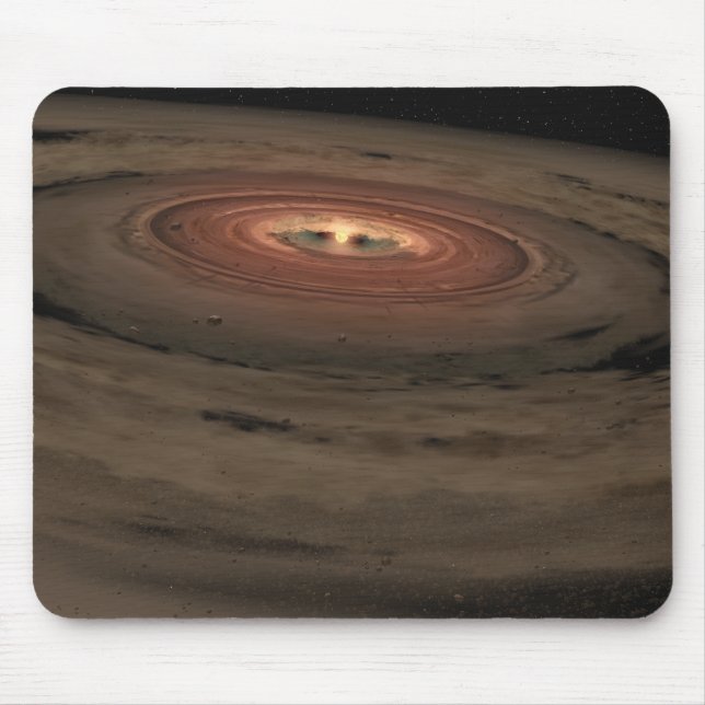 A brown dwarf surrounded by a swirling disk mouse pad (Front)