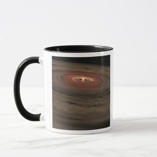 A brown dwarf surrounded by a swirling disk mug (Left)