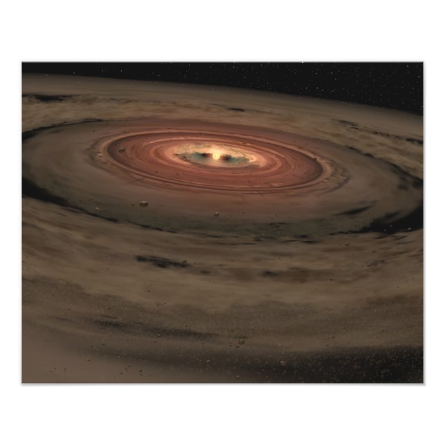 A brown dwarf surrounded by a swirling disk photo print (Front)