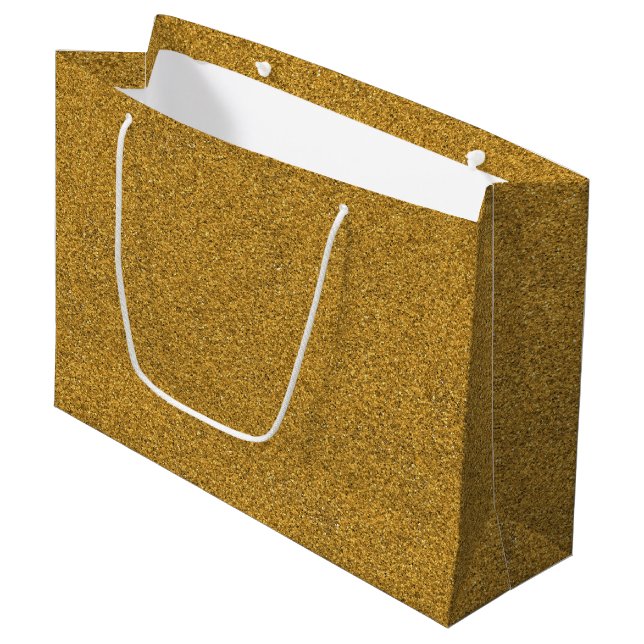 A brown paper bag with white handles (Front Angled)