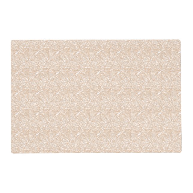 A brown rug with an intricate motif lies on the fl placemat (Front)