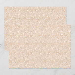 A brown rug with an intricate motif lies on the fl thank you card