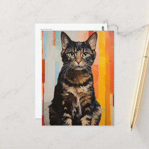 A Brown Tabby Cat Postcard