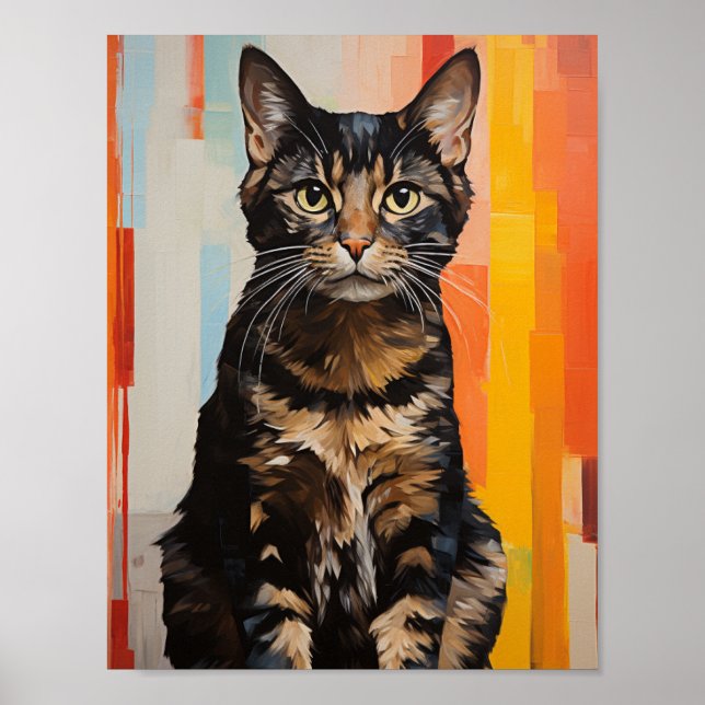 A Brown Tabby Cat Poster (Front)