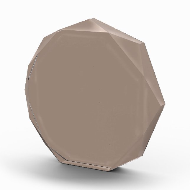 a brown wall with a clock on it acrylic award (Right)