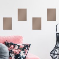 a brown wall with a clock on it