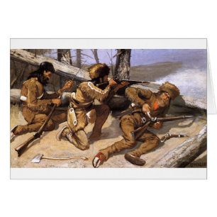 A Brush with the Redskins by Frederic Remington Cards