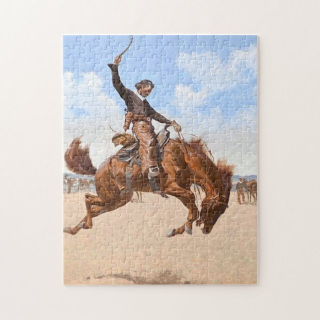 A Buck Jumper 1893 - Frederic Remington Jigsaw Puzzle (Vertical)