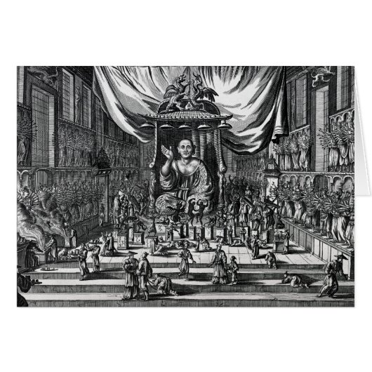 A Buddhist Temple, an illustration Cards (Front Horizontal)
