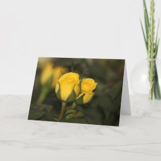 A Budding Friendship (Yellow Rose) card