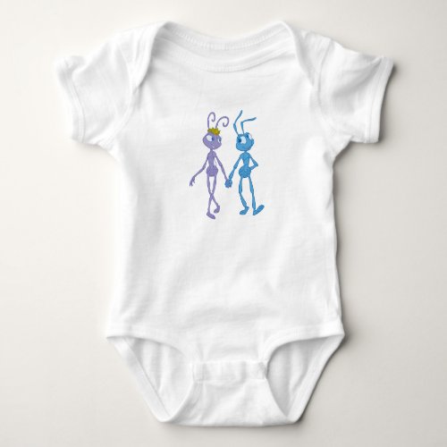 A Bugs Life Flik and Princess Atta holding hands Baby Bodysuit
