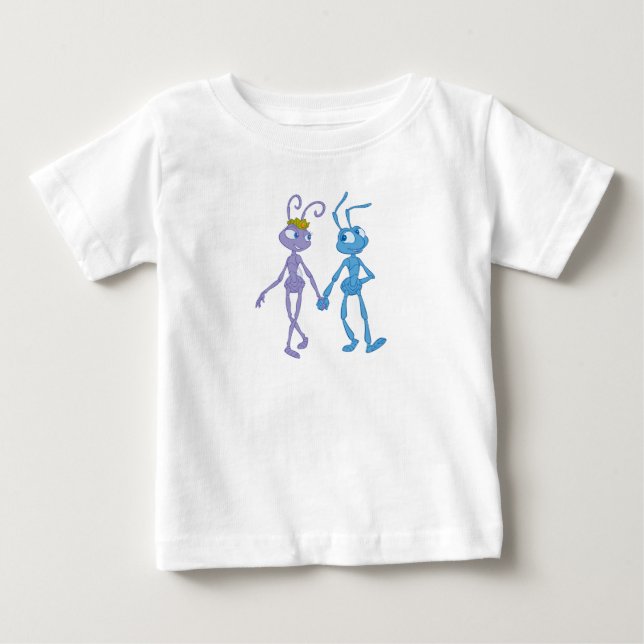 A Bug's Life Flik and Princess Atta holding hands Baby T-Shirt (Front)
