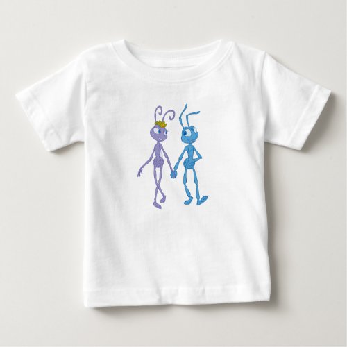 A Bugs Life Flik and Princess Atta holding hands Baby T_Shirt