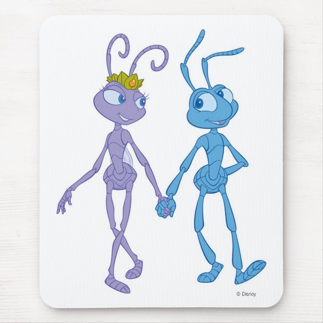 A Bug's Life Flik and Princess Atta holding hands Mouse Pad (Front)