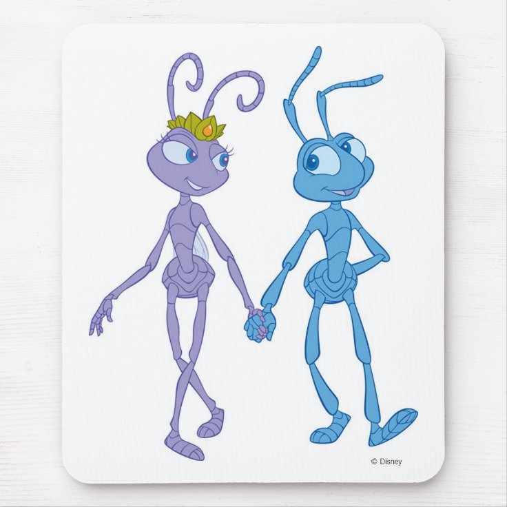 A Bug's Life Flik and Princess Atta holding hands Mouse Pad | Zazzle