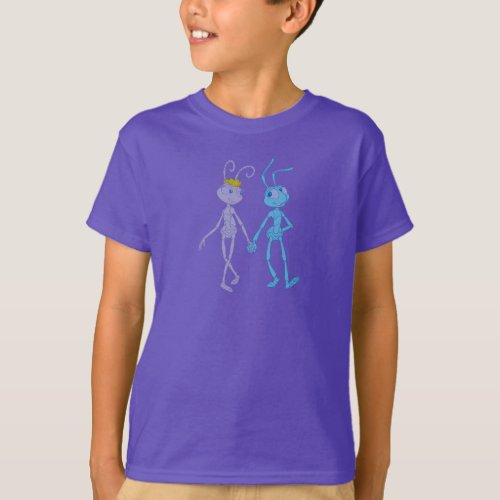 A Bugs Life Flik and Princess Atta holding hands T_Shirt