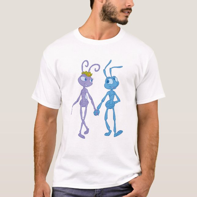 A Bug's Life Flik and Princess Atta holding hands T-Shirt (Front)