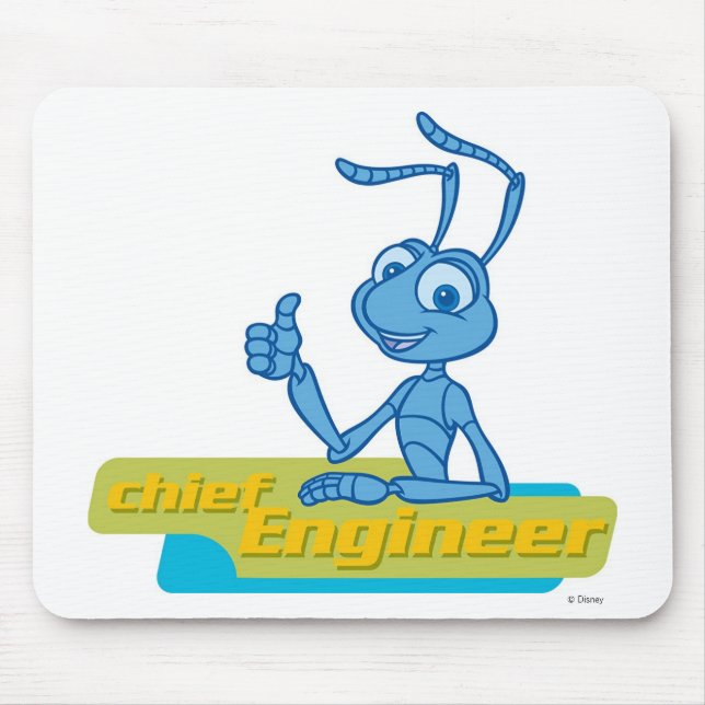 A Bug's Life Flik "Chief Engineer" Disney Mouse Pad (Front)