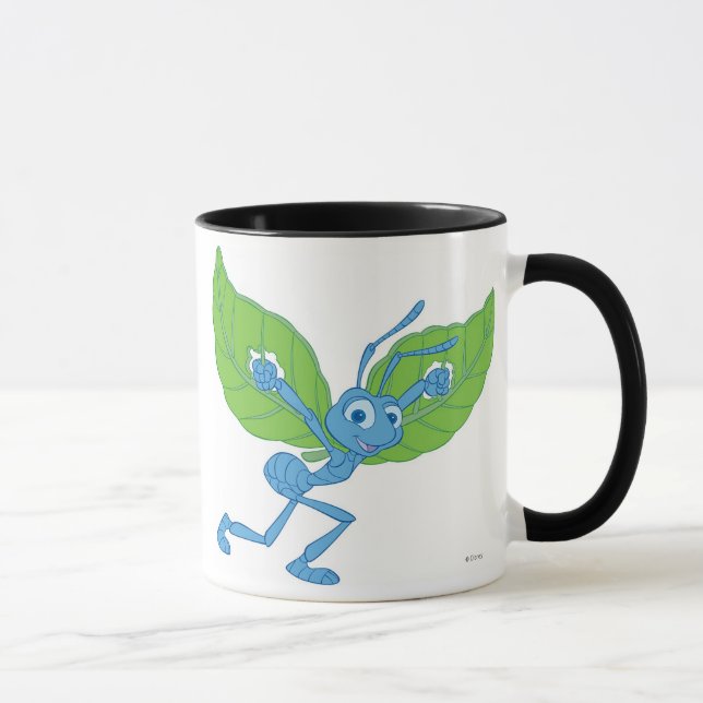 A Bug's Life Flik flying with leaves Disney Mug (Right)