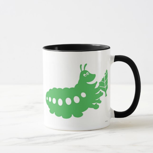 A Bug's Life Heimlich eating leaf cutout Disney Mug (Right)