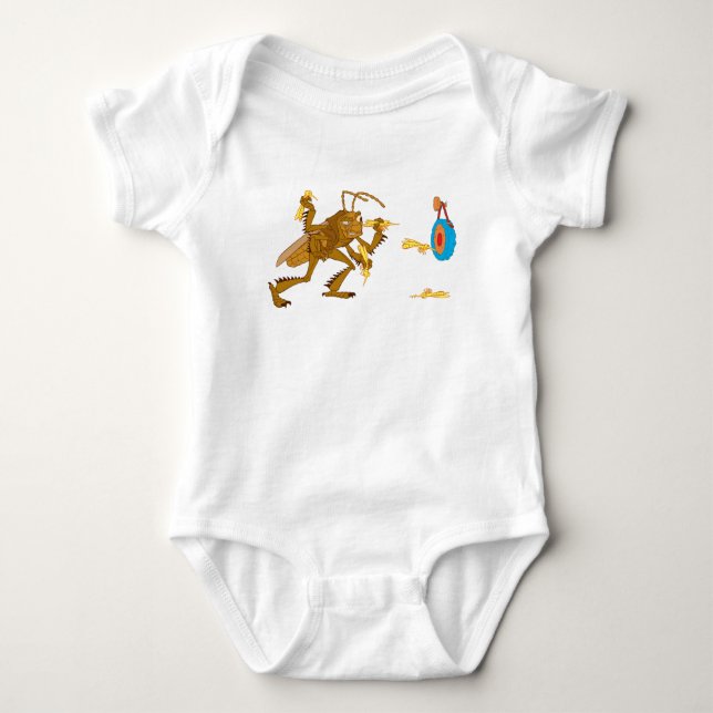 A Bug's Life Hopper Throwing Hornet "darts" Disney Baby Bodysuit (Front)