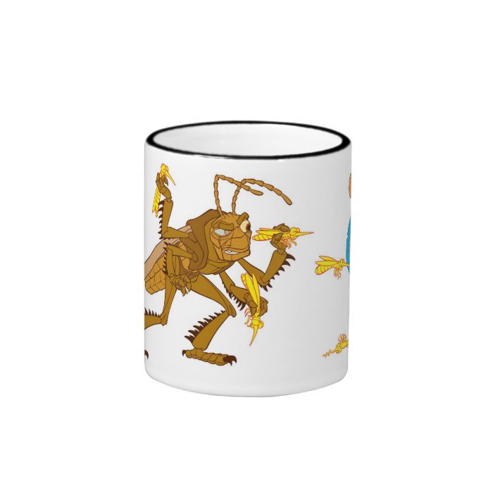 A Bug's Life Hopper Throwing Hornet "darts" Disney Coffee Mug