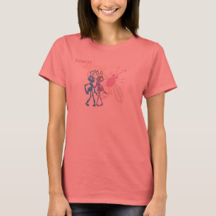 A Bug's Life Princess Atta and Flik Hearts Aglow T-Shirt