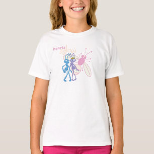 A Bug's Life Princess Atta and Flik Hearts Aglow T-Shirt