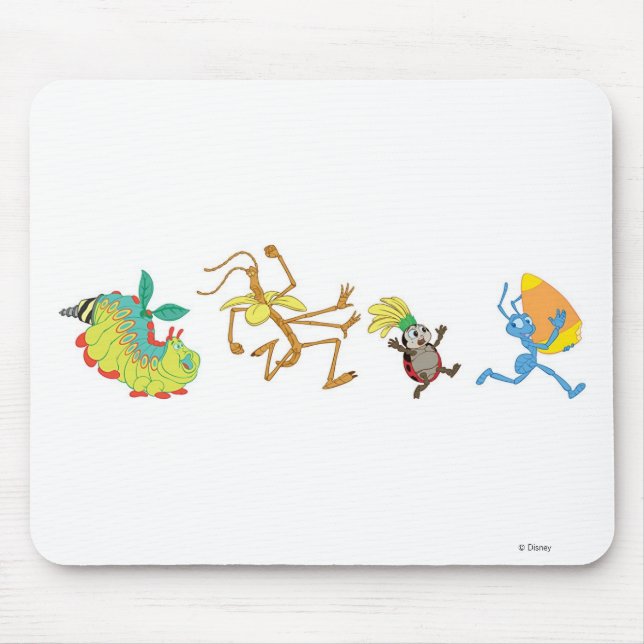 A Bug's Life's characters chase after candy corn Mouse Pad (Front)