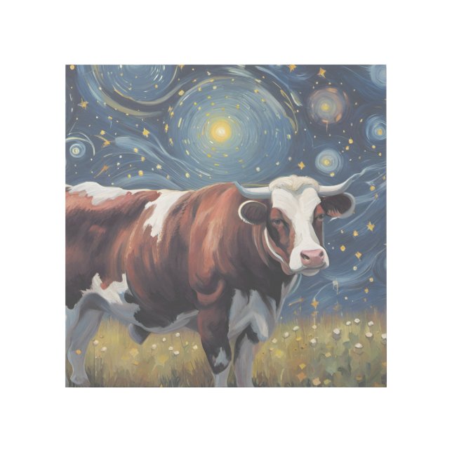 A Bull in The Starry Night Gallery Wrap (Front)
