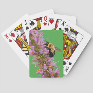 A bumble bee and Anise Hyssop Poker Cards