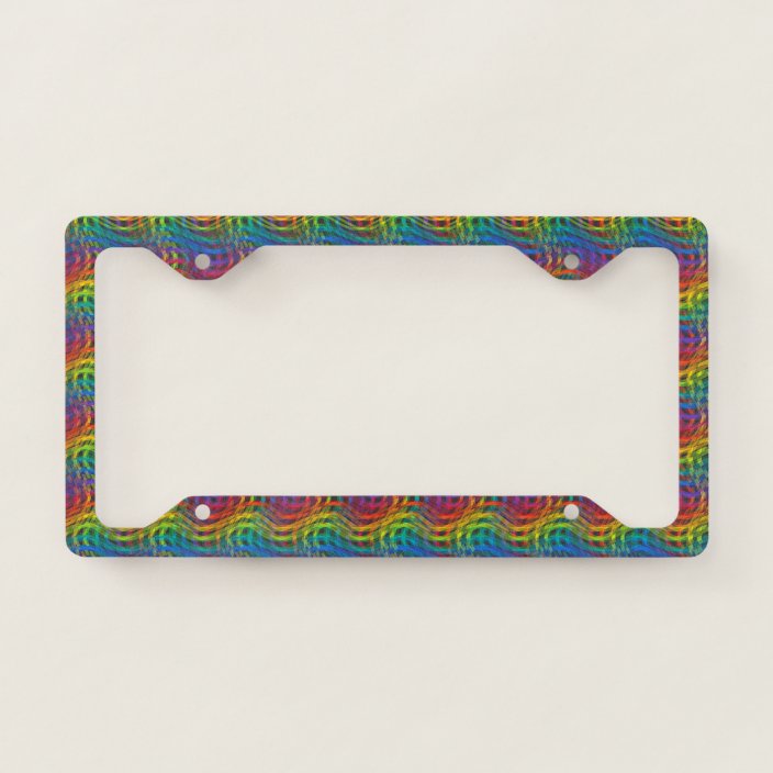 A Bumpy Rainbow License Plate Frame | Zazzle