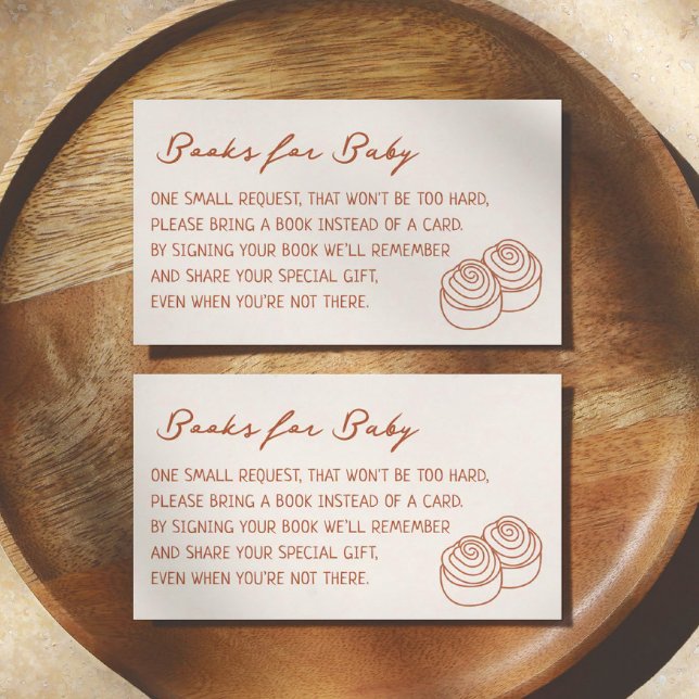 A Bun in the Oven Baby Shower Book Request Enclosure Card (Creator Uploaded)