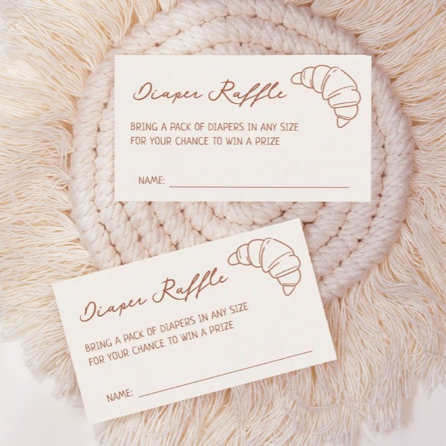 A Bun in the Oven Baby Shower Diaper Raffle Enclosure Card (Creator Uploaded)