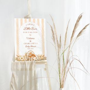 A Bun in the Oven Bakery Baby Shower Welcome Foam Board