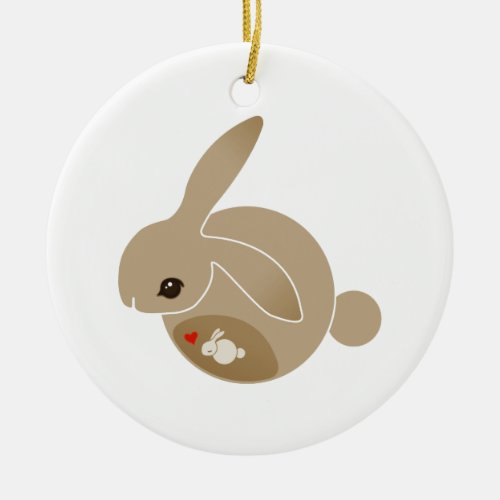 a BUN in the oven Ceramic Ornament