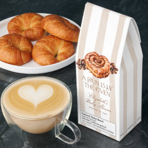 A Bun in the Oven Cinnamon Roll Theme Baby Shower Roasted Coffee