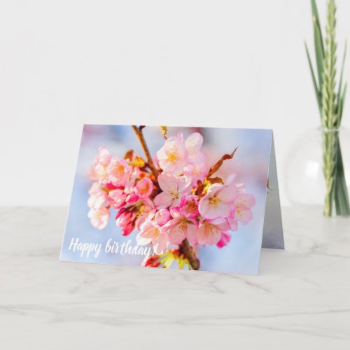A Bunch Of Adorable And Sweet Sakura Flowers Card