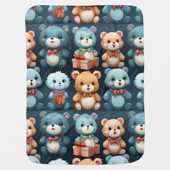 A Bunch Of Bears Baby Blanket (Front)