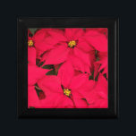 A bunch of Brightly Colored Christmas Poinsettias Keepsake Box<br><div class="desc">Wonderful cheerful flowers. The vibrant red petals contrasting with their bright yellow centers makes this festive christmas themed image of a group of pointettias really pop. A beautiful floral themed photograph.</div>