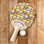 A Bunch Of Cats Pattern Personalized Ping Pong Paddle at Zazzle