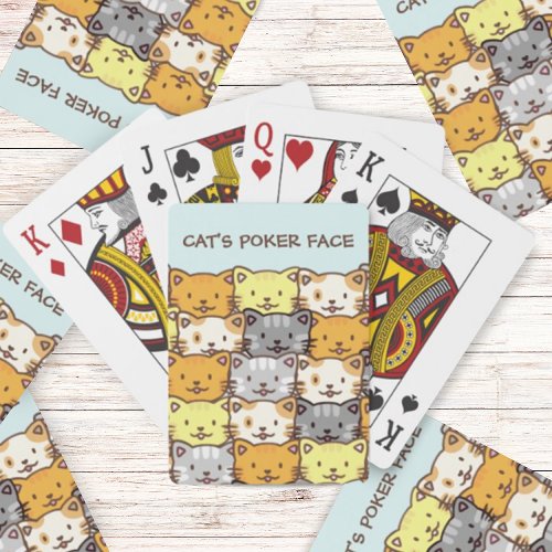 A Bunch of Cats Pattern Poker Cards