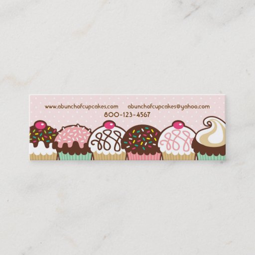 Customizable A Bunch of Cupcakes Mini Business Card