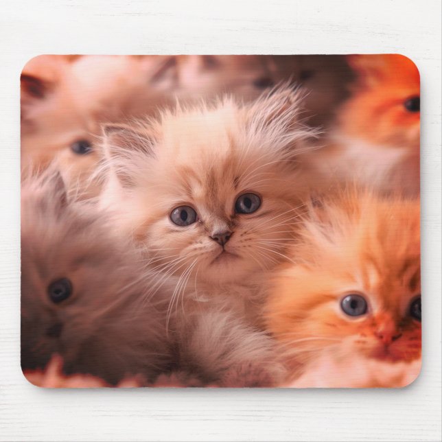A Bunch Of Cute Kittens on a Laptop Desktop Tablet Mouse Pad (Front)