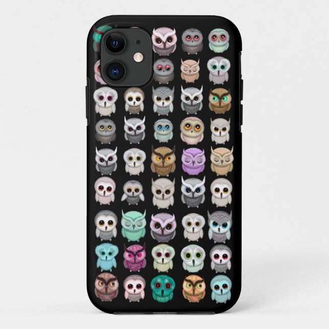 A Bunch of Cute Owls Design Case-Mate iPhone Case (Back)