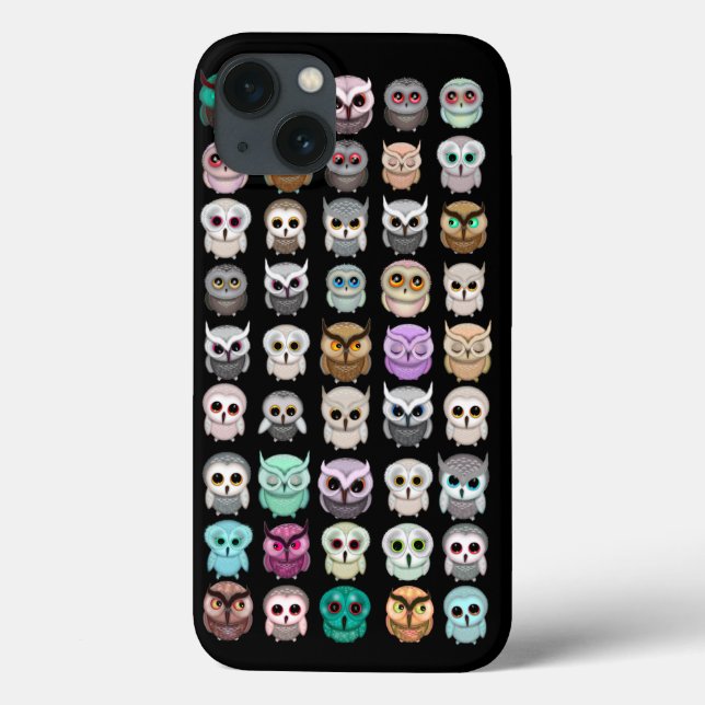 A Bunch of Cute Owls Design Case-Mate iPhone Case (Back)